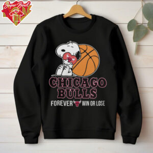 2024 The Peanuts Movie Snoopy Forever Win Or Lose Basketball Chicago Bulls Shirt