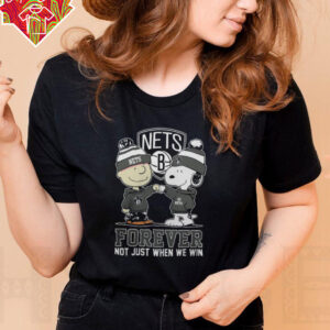 Brooklyn Nets Shirt Peanuts Charlie Brown And Snoopy Brooklyn Nets Forever Not Just When We Win Shirt