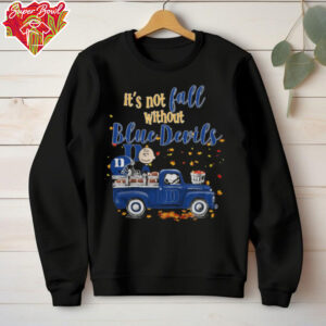 Charlie Brown And Snoopy Driving Truck It’s Not Fall With Out Duke Blue Devils Tee