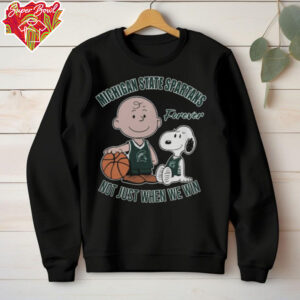 Charlie Brown And Snoopy Michigan State Spartans Forever Not Just When We Win Shirt