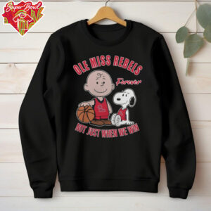 Charlie Brown And Snoopy Ole Miss Rebels Forever Not Just When We Win Shirt