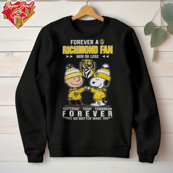Charlie Brown And Snoopy Richmond Football Club Fan T Shirt