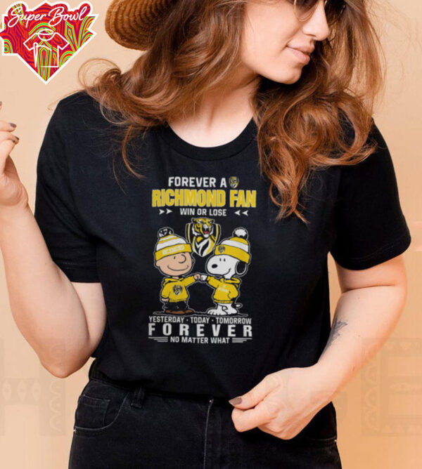 Charlie Brown And Snoopy Richmond Football Club Fan T Shirt