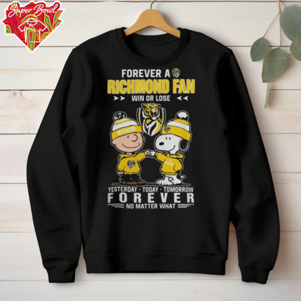 Charlie Brown And Snoopy Richmond Football Club Fan T Shirt