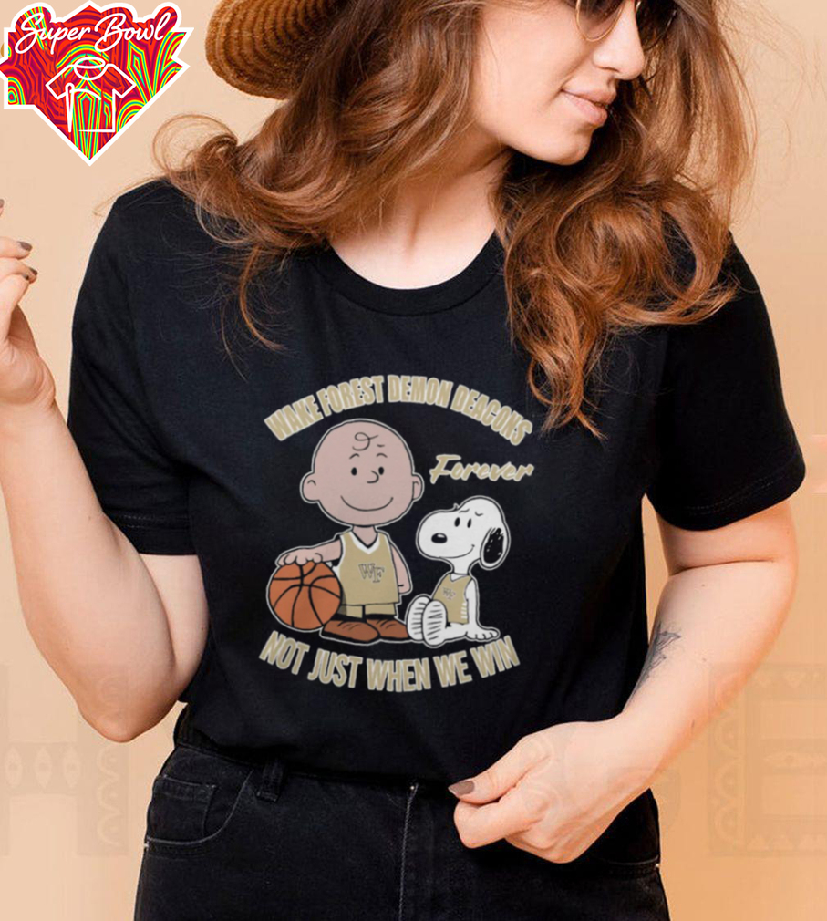 Charlie Brown And Snoopy Wake Forest Demon Deacons Forever Not Just When We Win Shirt Charlie Brown And Snoopy Wake Forest Demon Deacons Forever Not Just When We Win Shirt