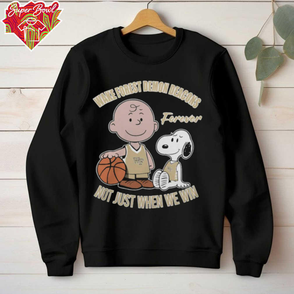 Charlie Brown And Snoopy Wake Forest Demon Deacons Forever Not Just When We Win Shirt Charlie Brown And Snoopy Wake Forest Demon Deacons Forever Not Just When We Win Shirt