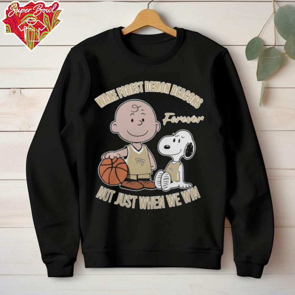 Charlie Brown And Snoopy Wake Forest Demon Deacons Forever Not Just When We Win Shirt Charlie Brown And Snoopy Wake Forest Demon Deacons Forever Not Just When We Win Shirt