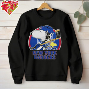 Charlie Brown And Woodstock New York Rangers The Peanuts X NHL Tee Black