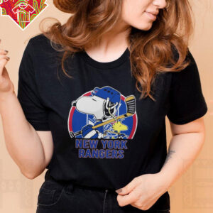 Charlie Brown And Woodstock New York Rangers The Peanuts X NHL Tee Black