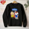 Official Los Angeles Dodgers Charlie Brown Snoopy Playing Baseball 2024 Tee