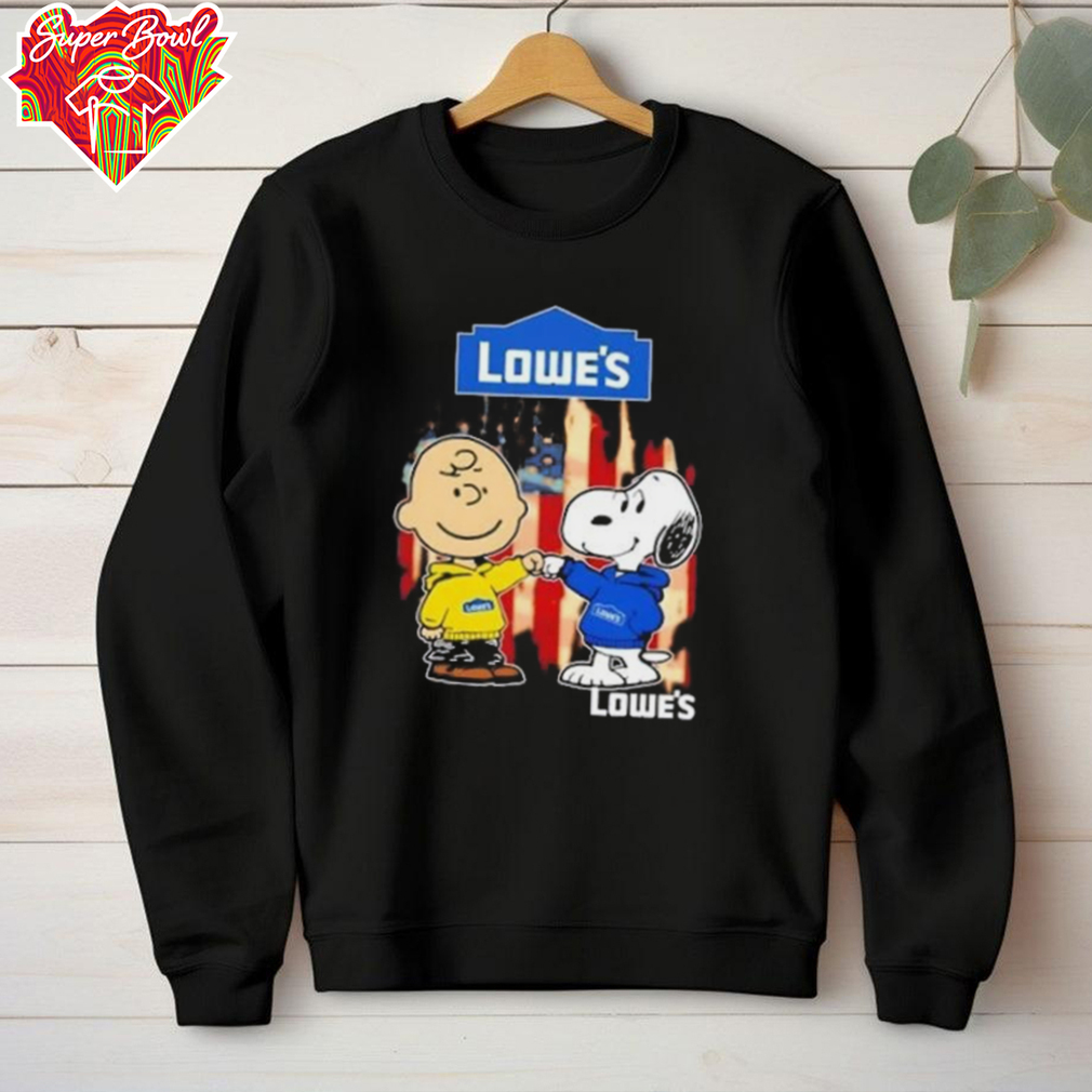 Charlie Brown and Snoopy Lowe’s US Flag shirt Charlie Brown and Snoopy Lowe’s US Flag shirt