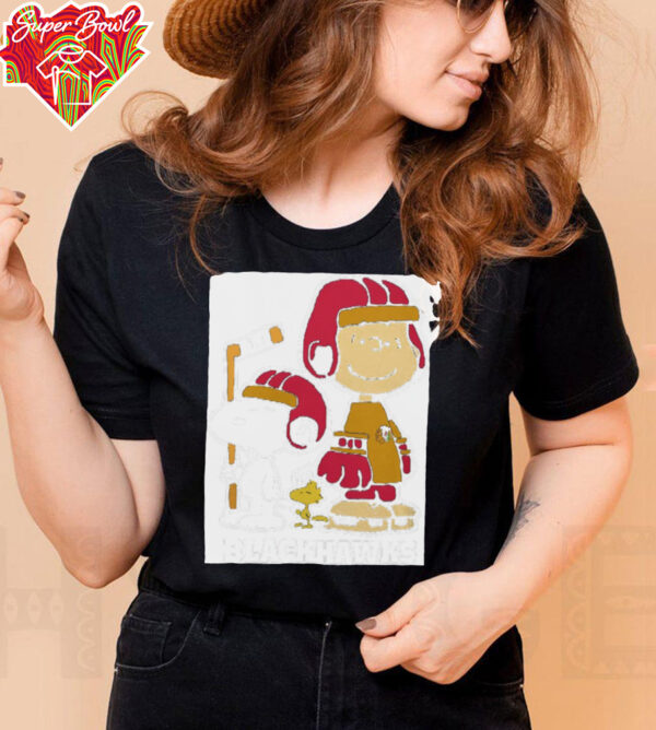 Chicago Blackhawks NHL Charlie Brown Snoopy And Woodstock Logo Shirt