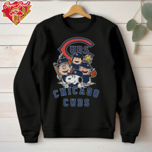 Chicago Cubs Snoopy Charlie Brown Woodstock The Peanuts Movie Baseball Shirt