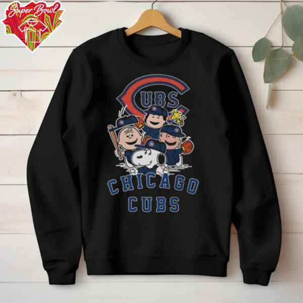 Chicago Cubs Snoopy Charlie Brown Woodstock The Peanuts Movie Baseball Shirt