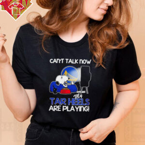 Golden State Warriors Snoopy Cant Talk Now My Tar Heels Are Playing T shirt