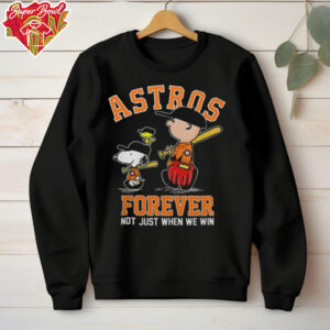 Houston Astros x Snoopy x Charlie Brown Forever Not Just When We Win Logo Shirt