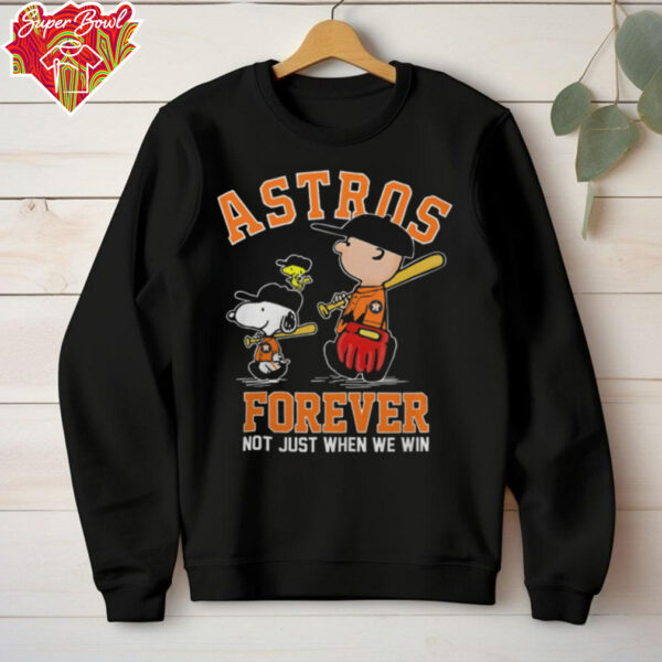 Houston Astros x Snoopy x Charlie Brown Forever Not Just When We Win Logo Shirt