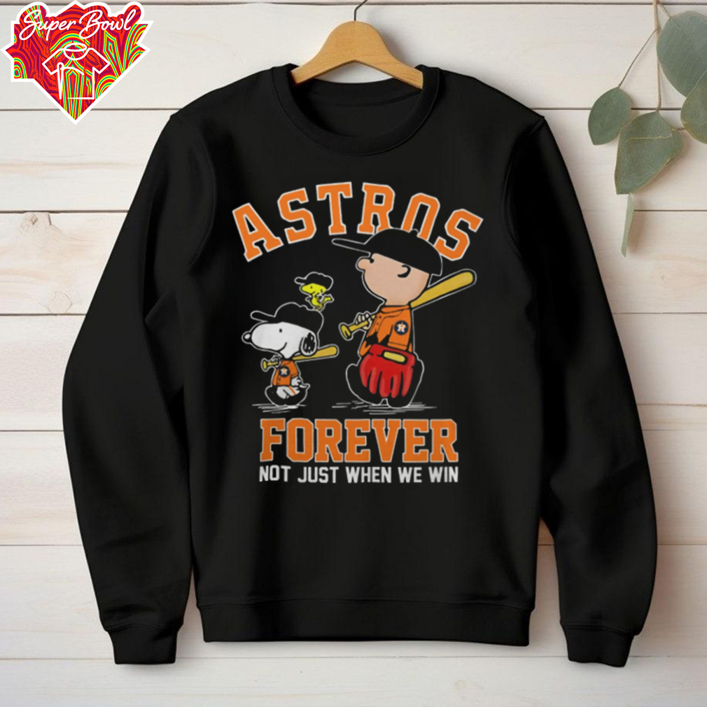 Houston Astros x Snoopy x Charlie Brown Forever Not Just When We Win Logo Shirt Houston Astros x Snoopy x Charlie Brown Forever Not Just When We Win Logo Shirt