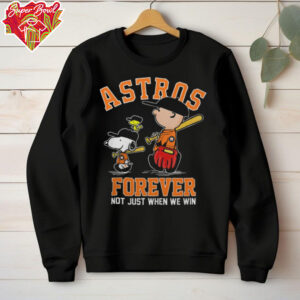 Houston Astros x Snoopy x Charlie Brown Forever Not Just When We Win Logo Shirt