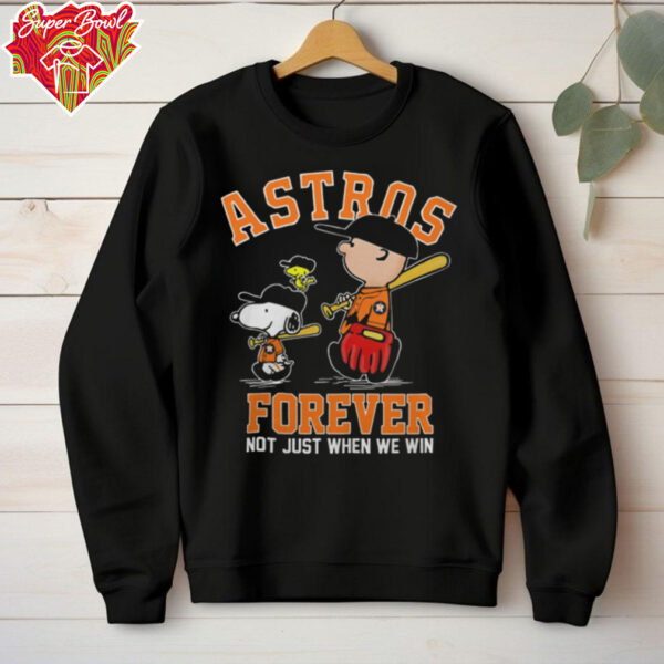 Houston Astros x Snoopy x Charlie Brown Forever Not Just When We Win Logo Shirt