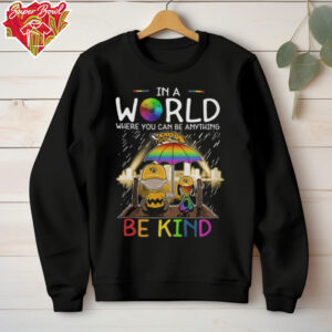 Jacksonville Jaguars Snoopy And Charlie Brown The Peanuts In A World Where You Can Be Anything Be Kind Hoodie