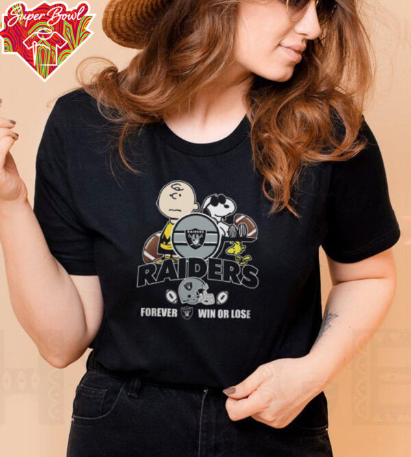 Las Vegas Raiders X Peanuts Snoopy And Charlie Forever Not Just When We Win Tee