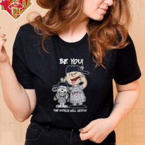 Los Angeles Angels Charlie Brown And Snoopy Be You The World Will Adjust T Shirt
