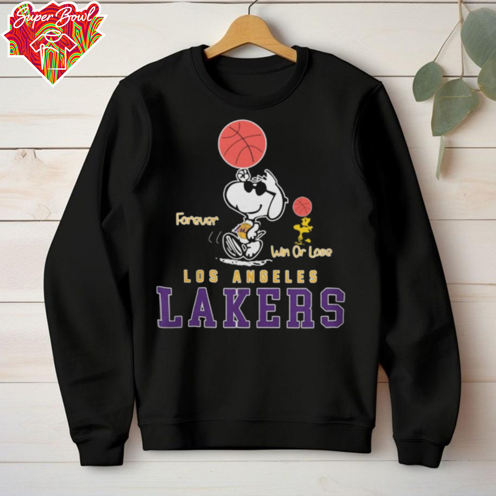 Los Angeles Lakers Basketball The Peanuts Snoopy And Woodstock Forever Win Or Lose Lakers Shirt Los Angeles Lakers Basketball The Peanuts Snoopy And Woodstock Forever Win Or Lose Lakers Shirt