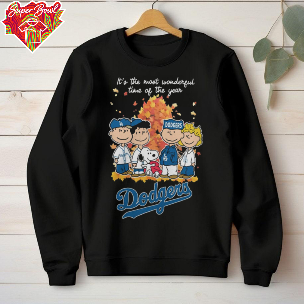 MLB Los Angeles Dodgers Baseball The Peanuts Characters It’s The Most Wonderful Time Of The Year T Shirt MLB Los Angeles Dodgers Baseball The Peanuts Characters It’s The Most Wonderful Time Of The Year T Shirt