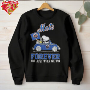 Mets Shop Snoopy And Woodstock On Car New York Mets Forever Not Just When We Win Shirt