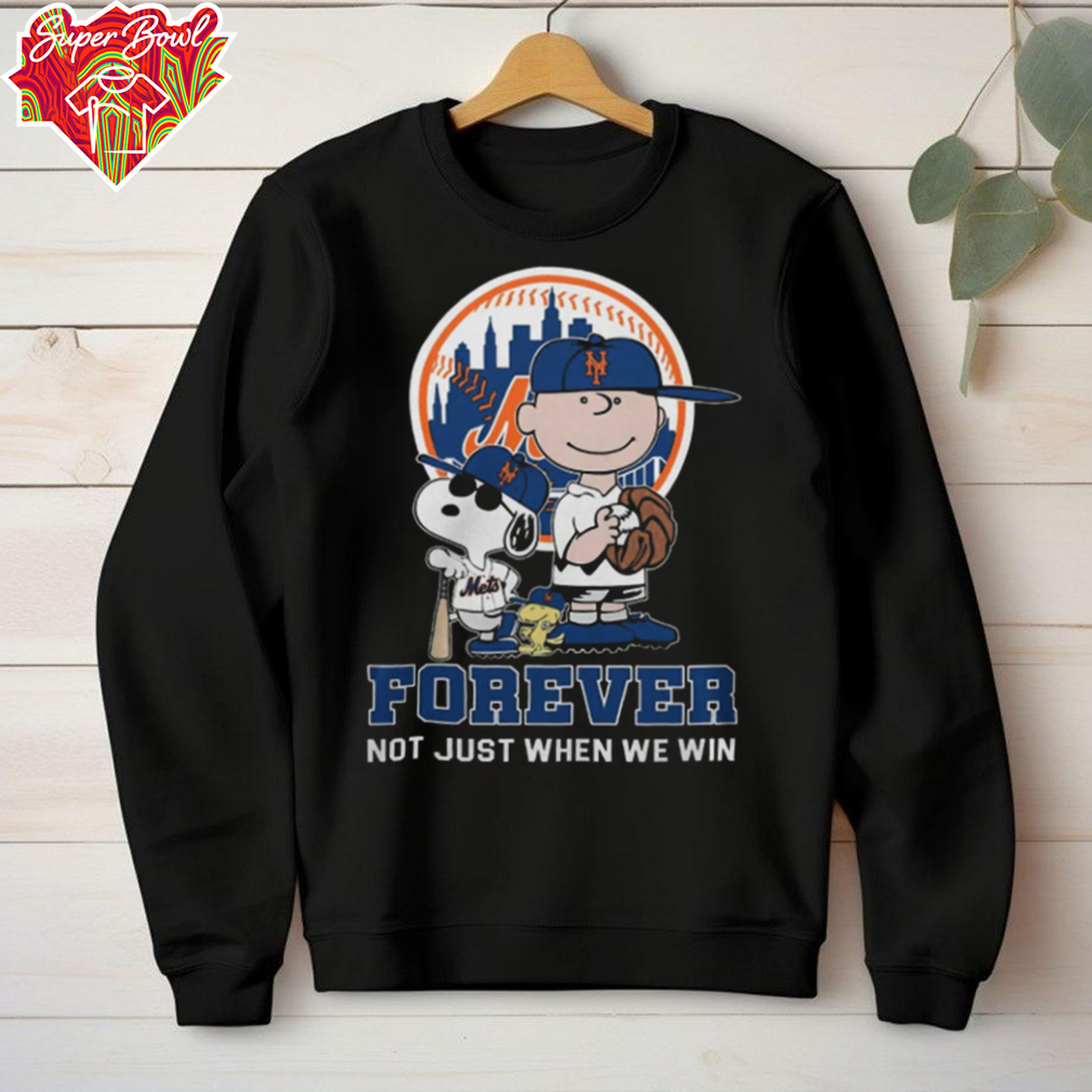New York Mets Peanuts Snoopy x Charlie Brown x Woodstock Forever Not Just When We Win Logo T Shirt New York Mets Peanuts Snoopy x Charlie Brown x Woodstock Forever Not Just When We Win Logo T Shirt