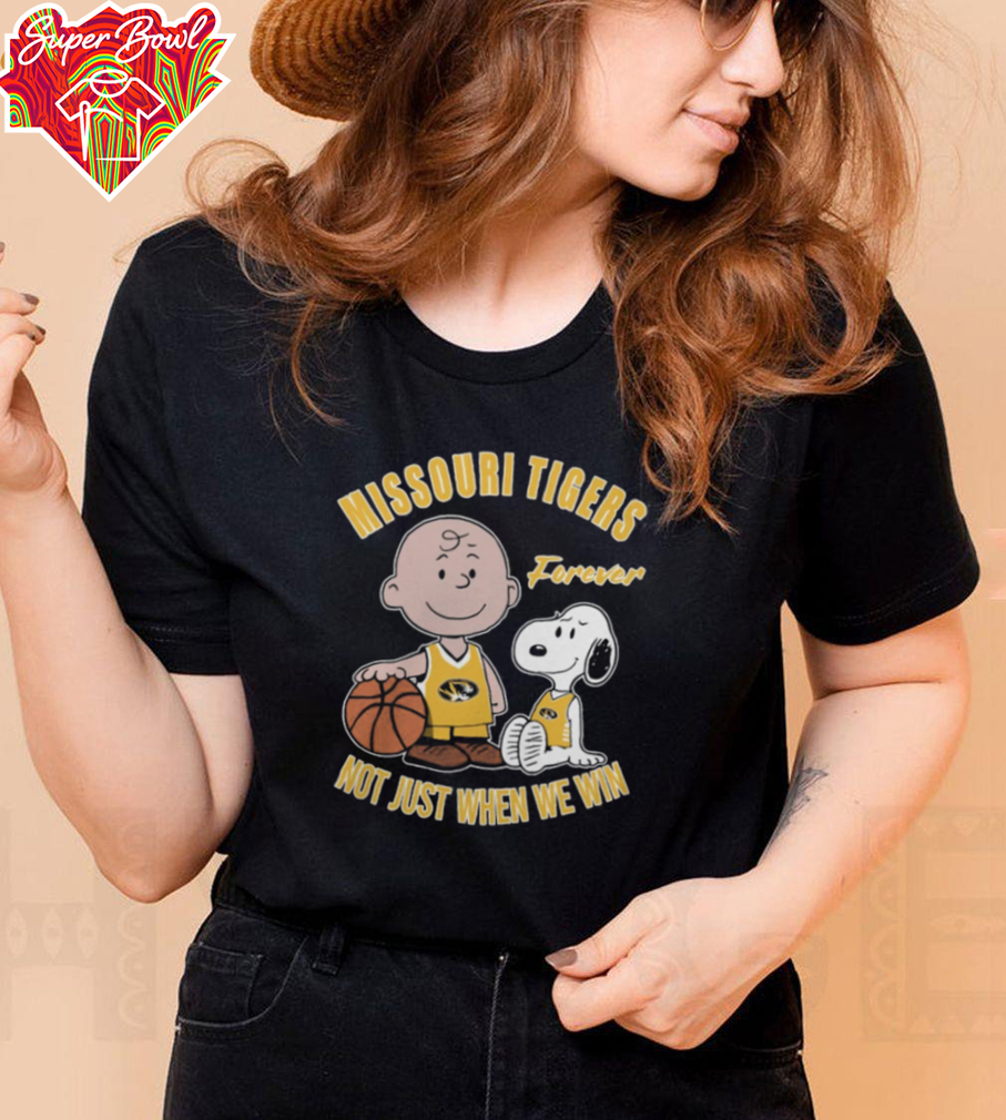 Official Charlie Brown And Snoopy Missouri Tigers Forever Not Just When We Win T Shirt Official Charlie Brown And Snoopy Missouri Tigers Forever Not Just When We Win T Shirt