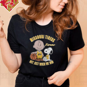 Official Charlie Brown And Snoopy Missouri Tigers Forever Not Just When We Win T Shirt
