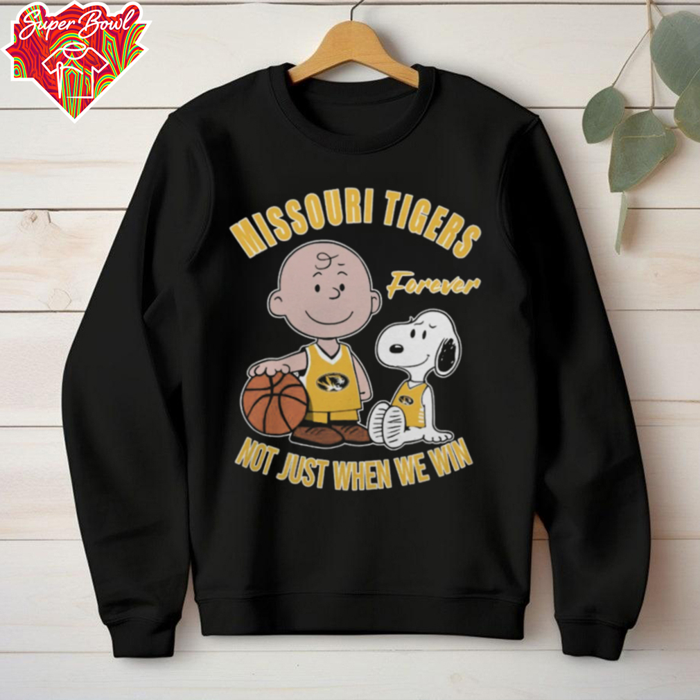 Official Charlie Brown And Snoopy Missouri Tigers Forever Not Just When We Win T Shirt Official Charlie Brown And Snoopy Missouri Tigers Forever Not Just When We Win T Shirt