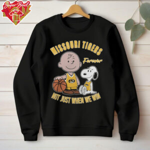 Official Charlie Brown And Snoopy Missouri Tigers Forever Not Just When We Win T Shirt