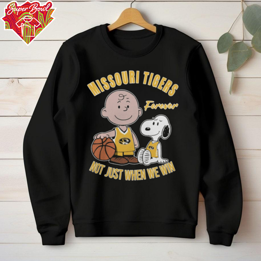 Official Charlie Brown And Snoopy Missouri Tigers Forever Not Just When We Win T Shirt Official Charlie Brown And Snoopy Missouri Tigers Forever Not Just When We Win T Shirt