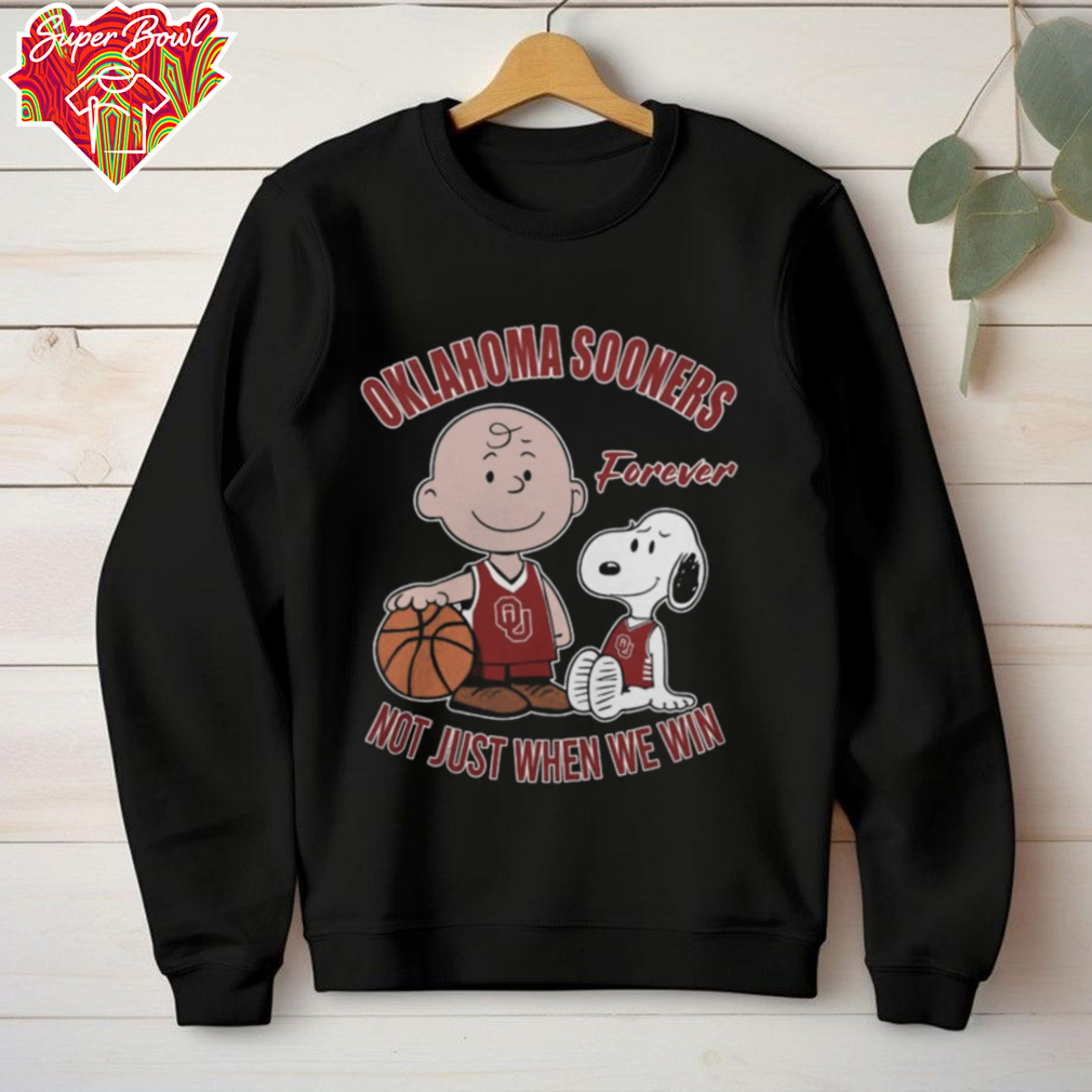 Official Charlie Brown And Snoopy Oklahoma Sooners Forever Not Just When We Win T Shirt Official Charlie Brown And Snoopy Oklahoma Sooners Forever Not Just When We Win T Shirt