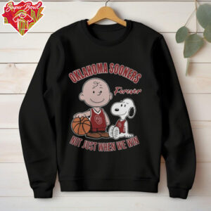 Official Charlie Brown And Snoopy Oklahoma Sooners Forever Not Just When We Win T Shirt