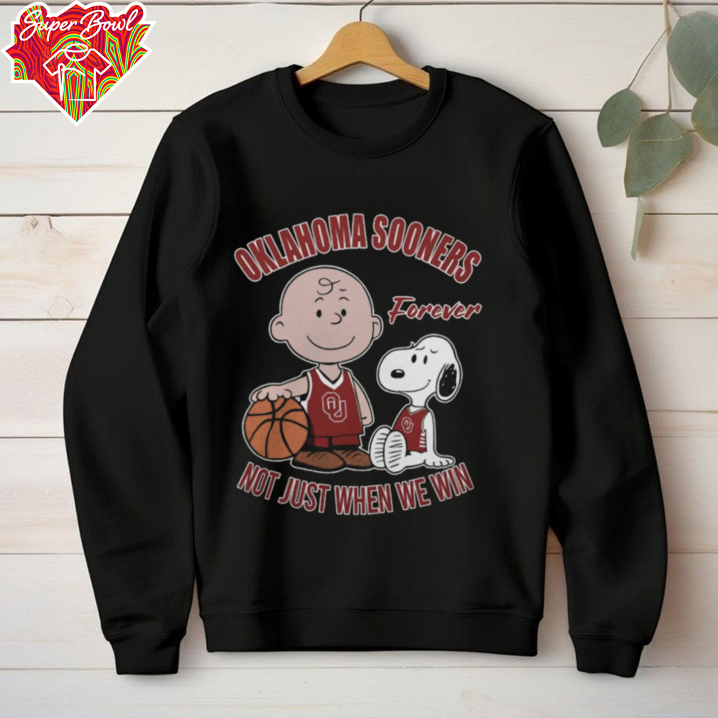 Official Charlie Brown And Snoopy Oklahoma Sooners Forever Not Just When We Win T Shirt Official Charlie Brown And Snoopy Oklahoma Sooners Forever Not Just When We Win T Shirt