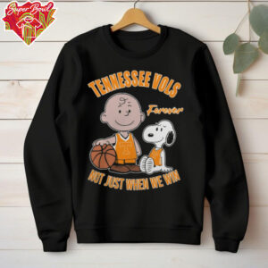 Official Charlie Brown And Snoopy Tennessee Vols Forever Not Just When We Win T Shirt