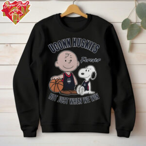 Official Charlie Brown And Snoopy UConn Huskies Forever Not Just When We Win T Shirt