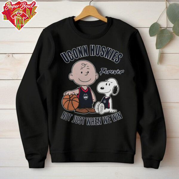 Official Charlie Brown And Snoopy UConn Huskies Forever Not Just When We Win T Shirt