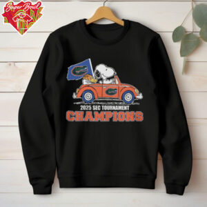 Official Florida Gators x Snoopy 2025 SEC Tournament Champions T Shirt