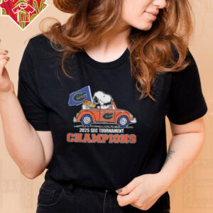 Official Florida Gators x Snoopy 2025 SEC Tournament Champions T Shirt
