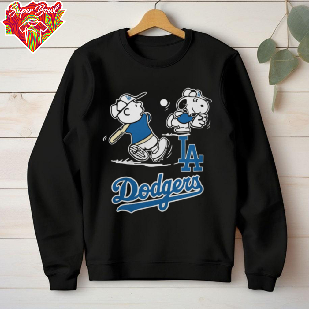 Official Los Angeles Dodgers Charlie Brown Snoopy Playing Baseball 2024 Tee Official Los Angeles Dodgers Charlie Brown Snoopy Playing Baseball 2024 Tee