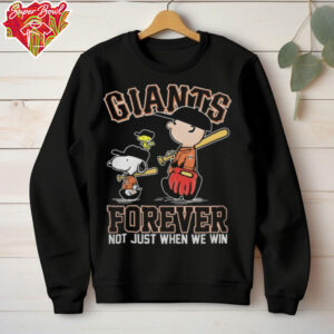 Official San Francisco Giants x Snoopy x Charlie Brown Forever Not Just When We Win 2024 Hoodie