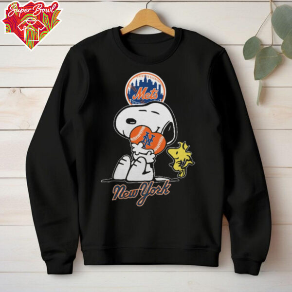 Official Snoopy Hug Heart New York Mets Baseball Shirts