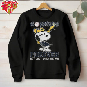 Official Snoopy Milwaukee Brewers Go Brewers Forever Not Just When We Win 2024 Shirt