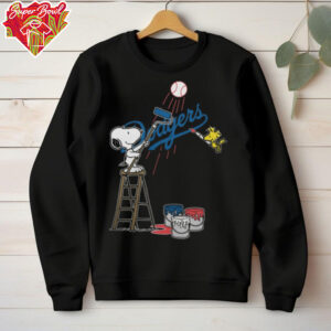 Official Snoopy x Woodstock Painting Los Angeles Dodgers 2024 Hoodie