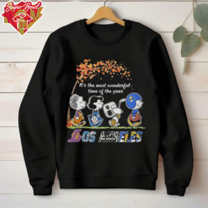 Official The Peanuts Movie Characters Los Angeles Sports It’s The Most Wonderful Time Of The Year 2024 Tee Shirt